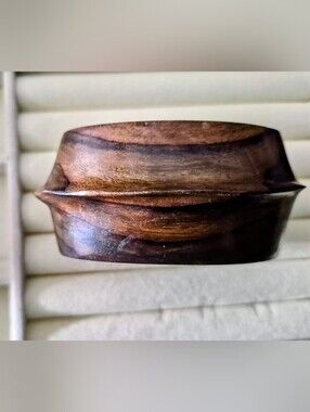 Wood Grain Women's Cuff Bracelet - Brown